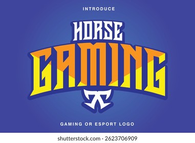 Name Gaming Horse Gaming Esport Logo Design Vector