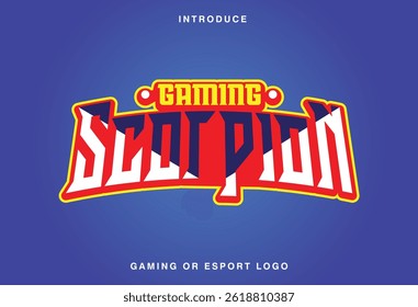Name Gaming  Scorpion Esport Logo Design Vector