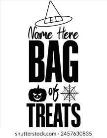 Name Here Bag of Treats T-shirt, Vector File