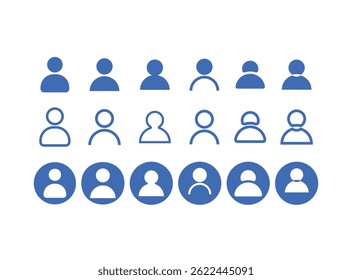 name icon set, contact icon set