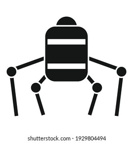 icono NOMBRE. Ilustración simple de nano, futuro, ícono vector robot para diseño web aislado en fondo blanco