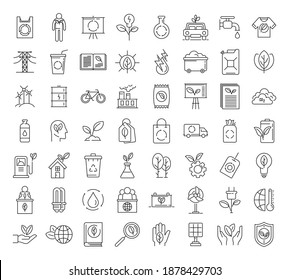 NAME icons set. Outline set of NAME vector icons for web design isolated on white background
