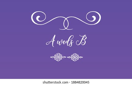 Name Initials A Weds B Logo Couple Name For Wedding Save The Date Monogram Bride And Groom