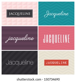 name jacqueline, graphic design elements