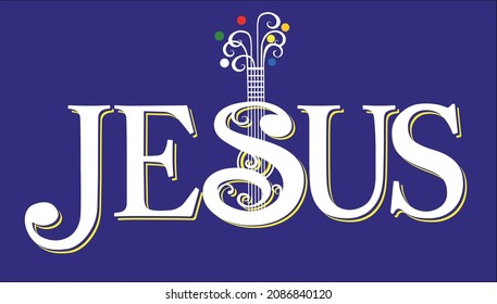 Name Jesus music white and blue