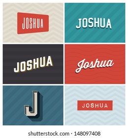 name joshua, graphic design elements