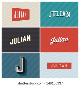 name julian, graphic design elements