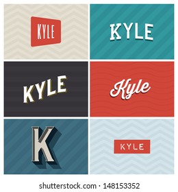 name kyle, graphic design elements