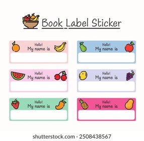 Name Label Sticker for Book