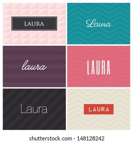 name laura, graphic design elements