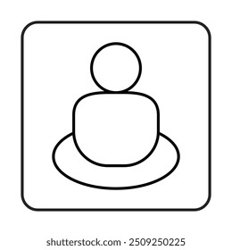 Name Line Icon. Contact Icon Editable Stroke Vector Illustration