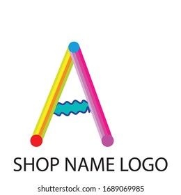 Diseño de logotipo de nombre para tienda en ilustrador