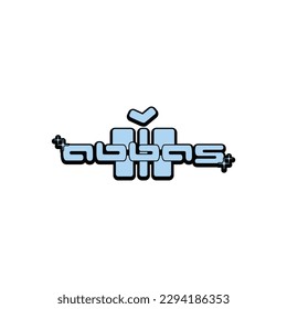 Name Logo Y2k style, streetwear, Futuristic, Cyber y2k, Retro Futurist, Graphic Geometric, Technology, Star
