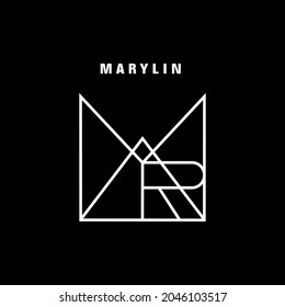 The name MARYLIN logo. symbol Creative modern logo design illustration