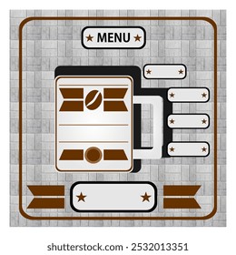NAME MENU COFFE AND SUGAR DESIGN GRAPHIC