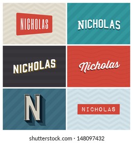 name nicholas, graphic design elements