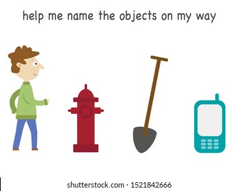 Name the objects. Logical children game