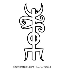 Name Odin rune Rune hide the name of Odin galdrastav icon black color