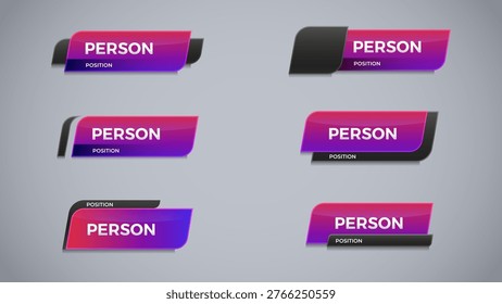 Name overlay with position for corporate lower third