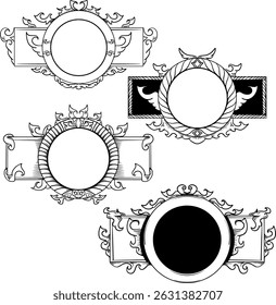 name and picture frame design with decorative ornaments around it