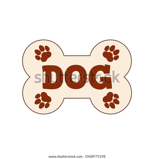 Name Plate Dog House Bone Paws Stock Vector (Royalty Free) 1968973198
