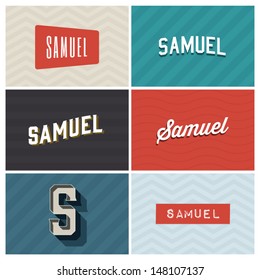 name samuel, graphic design elements