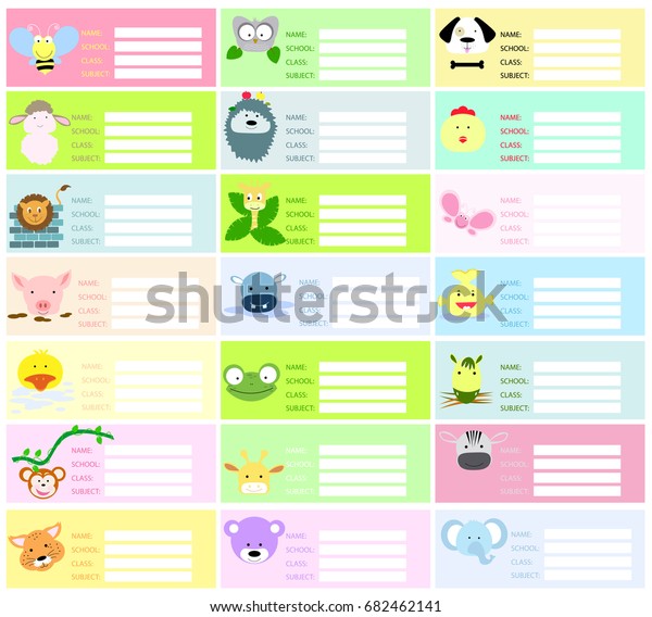 Name Stickers Stock Vector (Royalty Free) 682462141