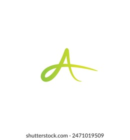 A name style green logo 