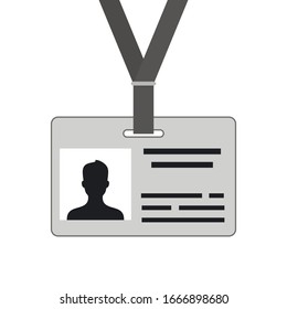 Name tag badge icon isolated on white background, Vector illustration