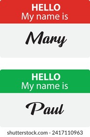 name tag banner. Name tag set. Hello my name is. card, Label sticker, introduce badge