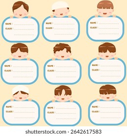 name tag for boy collection