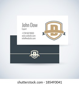 name tag business card template with initial emblem letter d name tag white star conceptual background scene performance mark empty marketing imprint silhouette concept original flag acceptance writin
