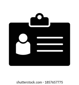 name tag card icon vector