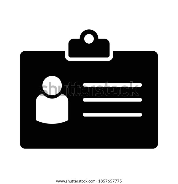 Name Tag Card Icon Vector Stock Vector (Royalty Free) 1857657775