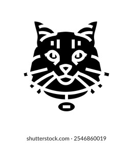 name tag cat breeding glyph icon vector. name tag cat breeding sign. isolated symbol illustration