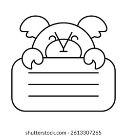 Name Tag Cute Koala Character Animal Illustrations