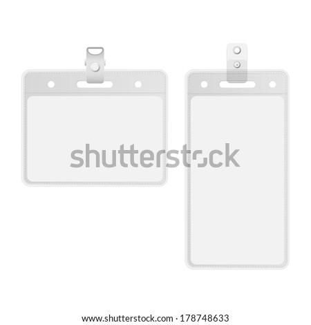 Name tag holder and badge templates vector 