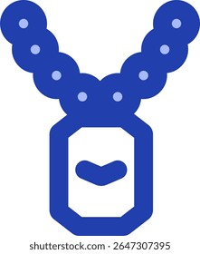 name tag icon blue style design