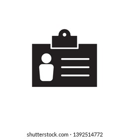 name tag icon flat symbol sign, vector, eps 10