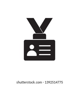 name tag icon flat symbol sign, vector, eps 10