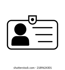 Name tag icon. Person's identification card. Vector.