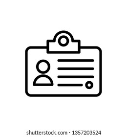 Name Tag Icon Vector Illustration Logo Template