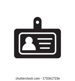 Name Tag Icon Vector Illustration