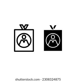 Name Tag Symbol Vektorgrafik Logo Vorlage für viele Zwecke. Einzeln auf weißem Hintergrund.
