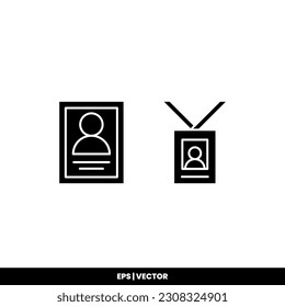 Name tag icon vector illustration logo template for many purpose. Isolated on white background.