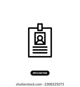 Name tag icon vector illustration logo template for many purpose. Isolated on white background.