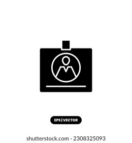 Name tag icon vector illustration logo template for many purpose. Isolated on white background.