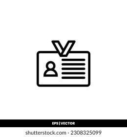 Plantilla de logotipo de ilustración de vector de icono de etiqueta de nombre para muchos fines. Aislado sobre fondo blanco.