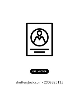Name tag icon vector illustration logo template for many purpose. Isolated on white background.