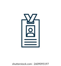 Name Tag Icon Vector Template